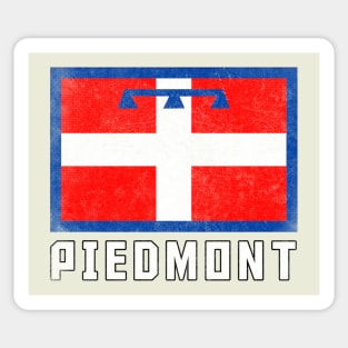 Piemonte / Piedmont Italia Flag Vintage Look Design Sticker